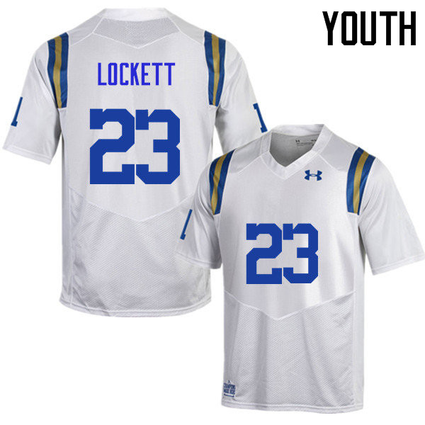 Youth #23 Will Lockett UCLA Bruins Under Armour College Football Jerseys Sale-White - Click Image to Close